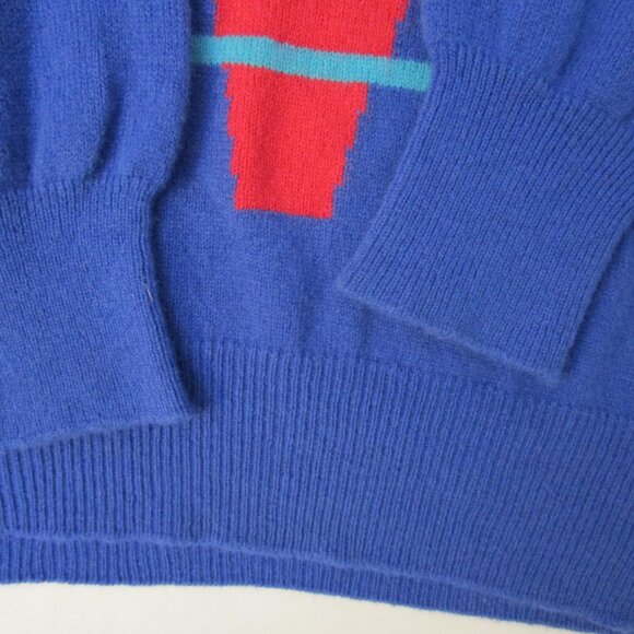 Mens V Neck Pullover Sweater Jumper Intarsia  Scotland - Picture 6 of 8